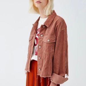 Pull&Bear Pink Corduroy Jacket